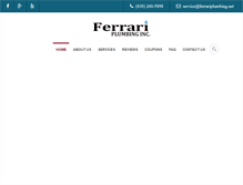 Tablet Screenshot of ferrariplumbing.net